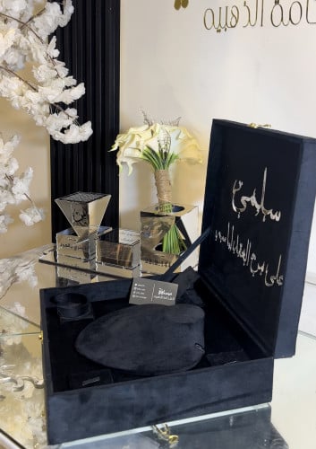 مجموعه فاخره بوكس عقد الكبير+ طقم المبخره +علبه ال...