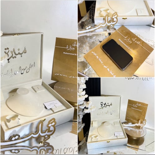 مجموعه فاخره بوكسً العقد المخملي الكبيره +لوحه جوا...