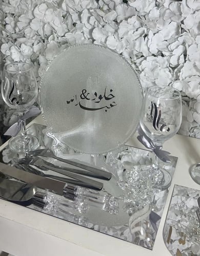 مجموعة طقم ملكة مبخرة كرستال شامل الحرف +كاستين +ا...