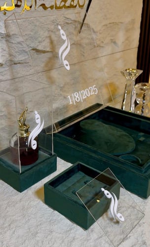 بكج عروس بوكس العقد المخملي بغطاء اكريليك +بوكس ال...