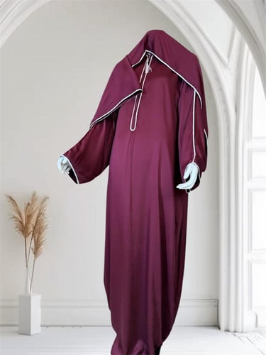 شرشف صلاة قماش قطن كويتي 100% لون عودي بتصميم راقي...