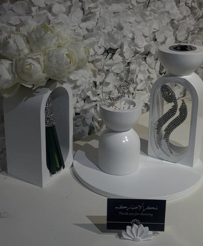 محموعة المبخره الملكية بتصميم الكريستال ٤قطع استات...