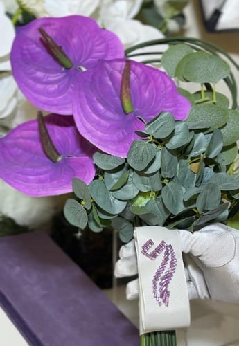 دفتر مخملي فاخر +ورق قطن شامل التصميم بتطريز خرز ت...