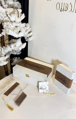 مجموعه فاخره مخمليه وجلد بوكس مخمل بتصميم الجلد +م...