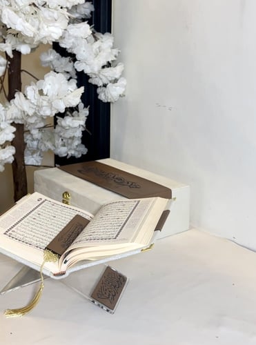 مجموعه فاخره مخمليه وجلد بوكس مخمل بتصميم الجلد +م...