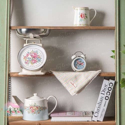 0743 ميزان ريترو معدني أنيق من إزابيل روز 3kg (كري...