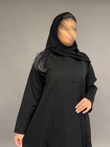 عباية سوداء سادة . 1182