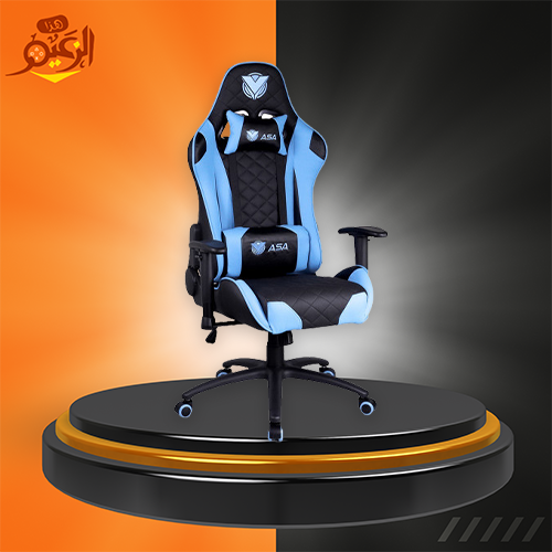 ASA كرسي قيمنق دايموند - Black + light Blue