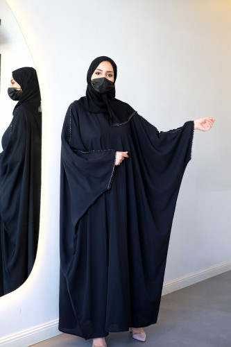 عباية لف بشت مزينة بكم مربع بقيطان كتل