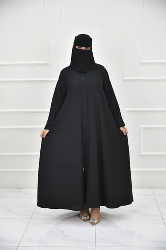 عباية سادة كلوش بكسرة من الخلف