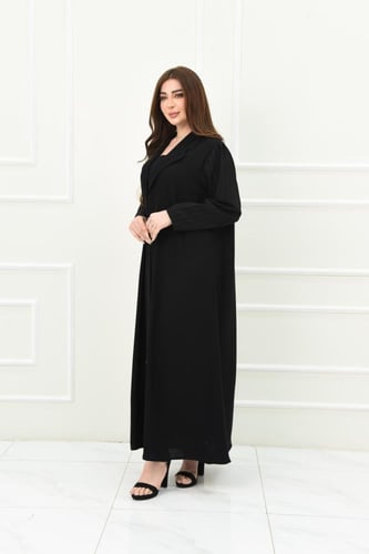 عبايه مع تدخيلات بكم مقلم