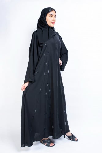 عباية lavania مزينة بشغل اليد بلون الفضي لاكثر اطل...