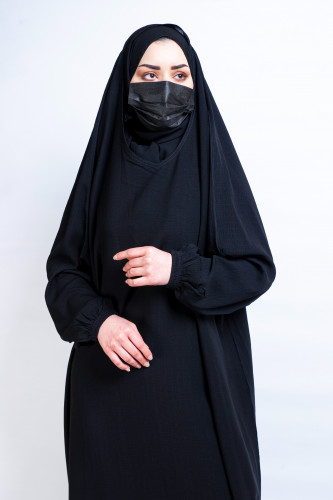 عباية lavania راس كم مطاط سادة