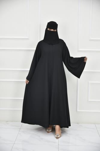 عباية سادة كلوش بكسرة من الخلف