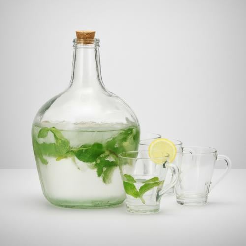 طقم إبريق مع أكواب زجاجية – 5 قطع