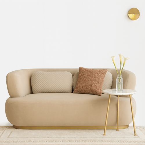 طقم كنب مخمل فاخر – ٤ قطع تتسع لـ ٧ أشخاص