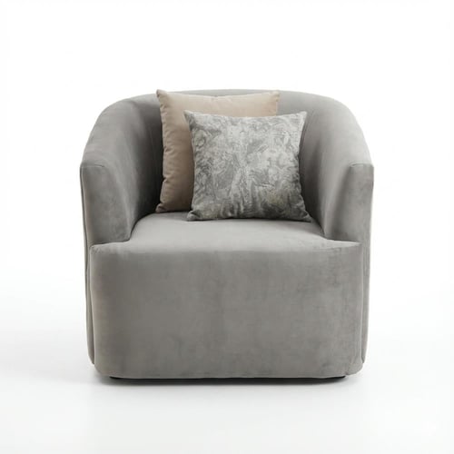 كرسي مفرد بتصميم عصري وقماش بوكليه فاخر