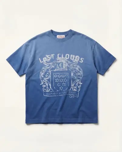 WASHED EFFECT T-SHIRT - BLUE