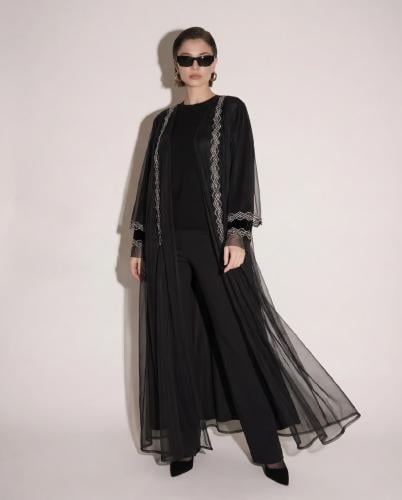 The Noir Chiffon Abaya