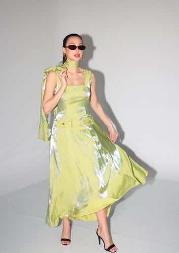 HF Aline green CHARM dress