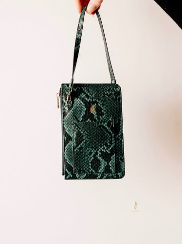 Green python bag
