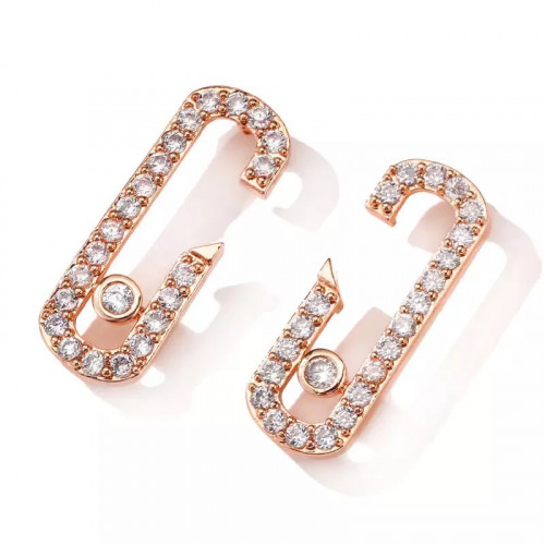 حلق فضة عيار 925 ، روز قولد