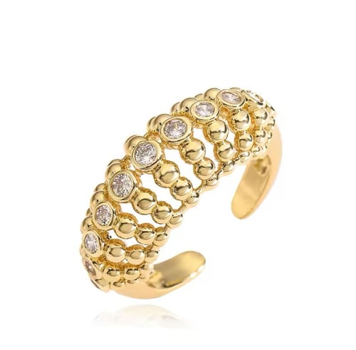 خاتم فضة عيار ٩٢٥ كولكشن ببلز الايطالي ذهبي