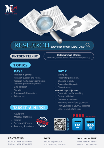 Research " Journey from idea to CV "