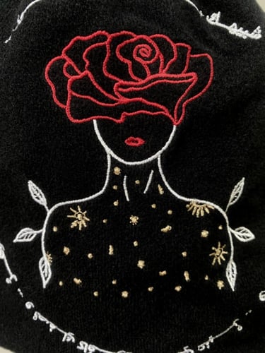 حقيبة مطرزة - شبيهك بدر التمّ بل أنتِ أنورُ