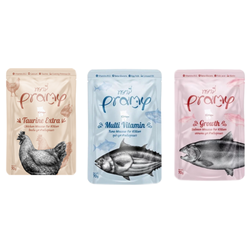 كرتون برامي طعام رطب للقطط الصغيرة 12ظرف مشكل