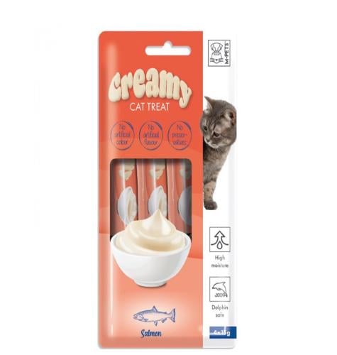 M-PETS- مكافاة قطط كريمة السلمون -60 غ