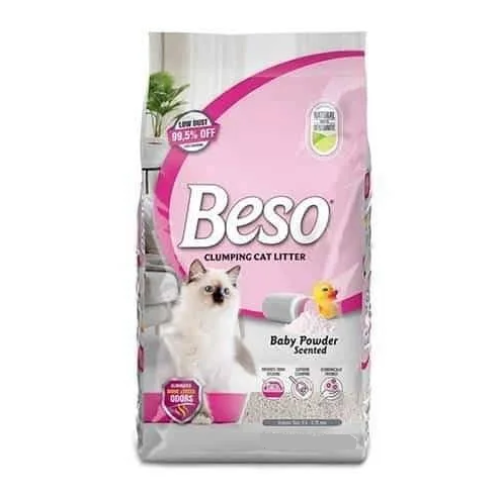 بيسو رمل فضلات القطط برائحة بودرة الأطفال 10 لتر
