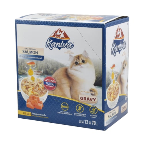 كارتون كانيفا تونه مع السلمون طعام رطب للقطط الصغي...