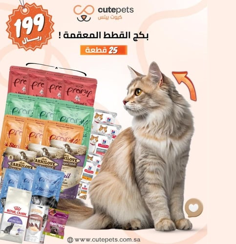 بكدج القطط المعقمه 25 قطعة-رويال