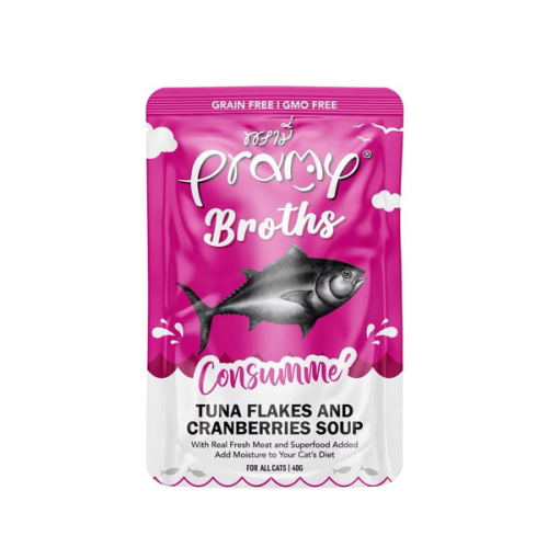 برامي شوربة تونة بالتوت البري مكمل غذائي للقطط 40...