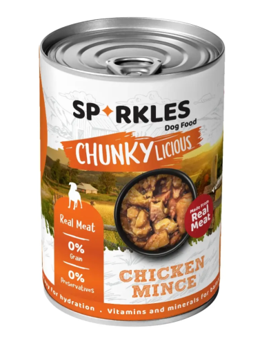 سباركليز | دجاج مفروم معلب للكلاب في المرق | 400غم