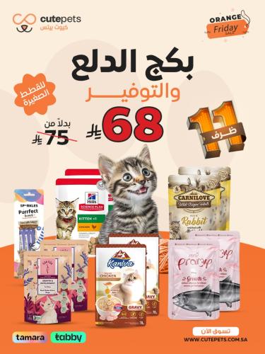 بكج الدلع والتوفير للقطط الصغيره 11 قطعة