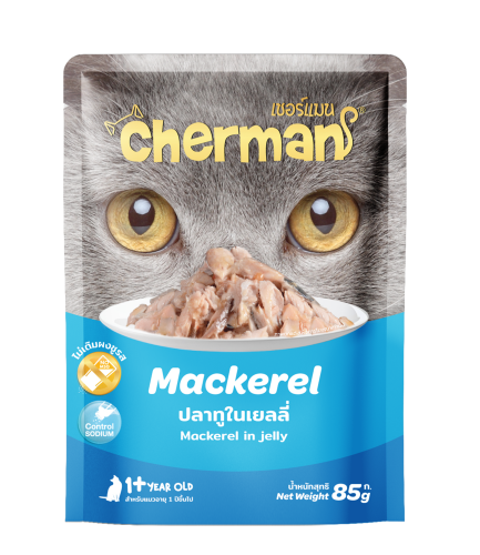 شيرمان اكل قطط رطب سمك الماكريل في الجيلي للقطط ال...