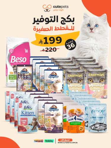 بكج التوفير الشهري للقطط الصغيرة 36 قطعة