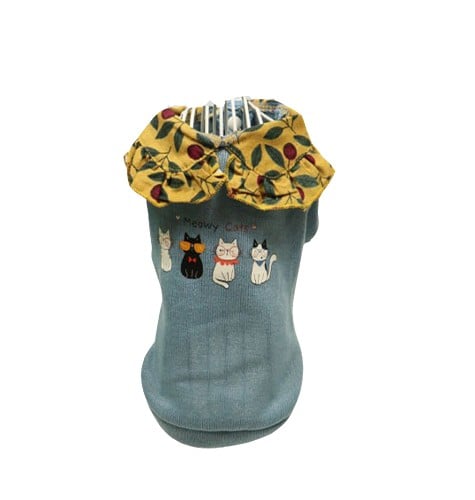 ثياب قطط شتوية مبطنة بفرو ناعم