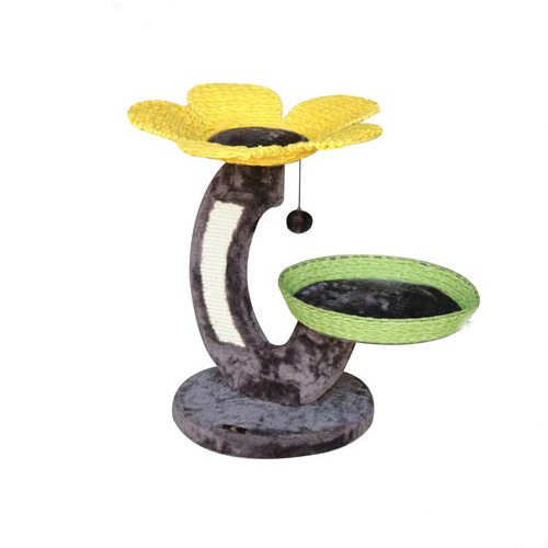 خداشة قطط بسرير على شكل زهرة