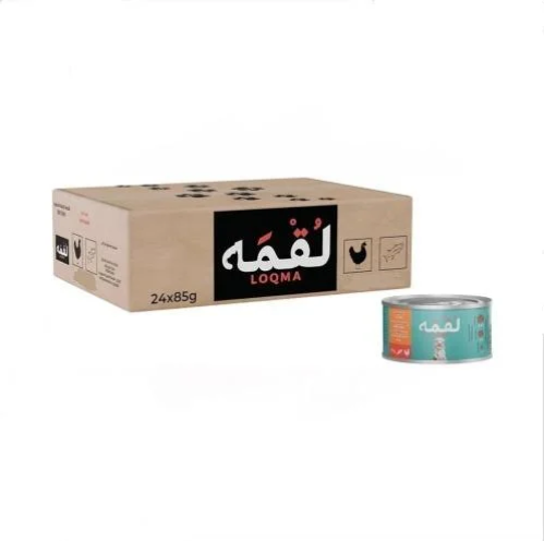 كارتون لقمة دجاج وتونه بالجيلي 24 قطعة للقطط البال...