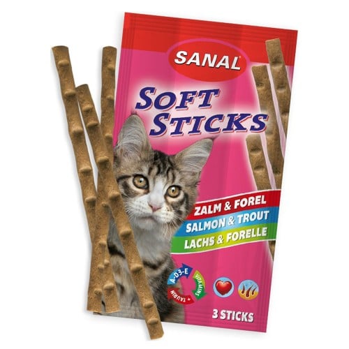 سنال اصابع صلصال السالمون للقطط 3*15غ