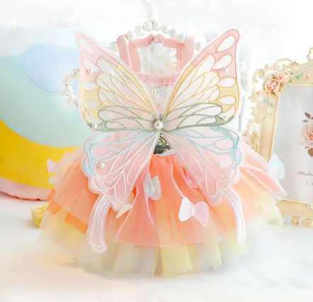 ملابس للقطط والكلاب على شكل فراشة - مقاسات مختلفة