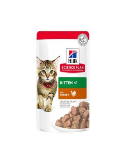 هيلز ظرف اكل قطط رطب للقطط الصغيرة بالديك الرومي 8...