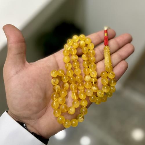 كهرمان حر دائري مغيم شفاف