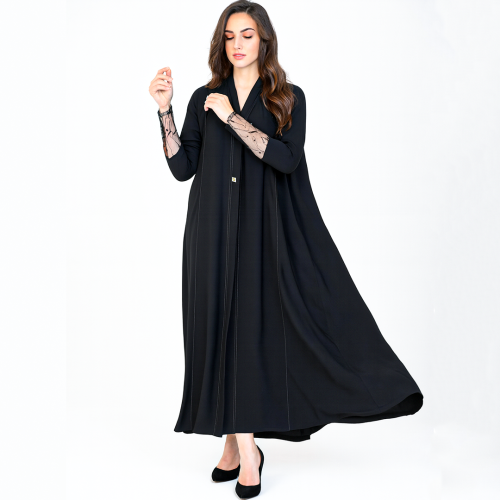 عباية بأكمام شيفون - B18 -