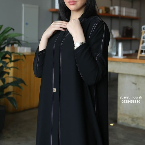 عباية مطرزه بخيوط ناعمة - 715 -