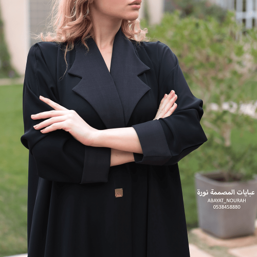 تفصيل عبايات بالاسود الكامل . 1005