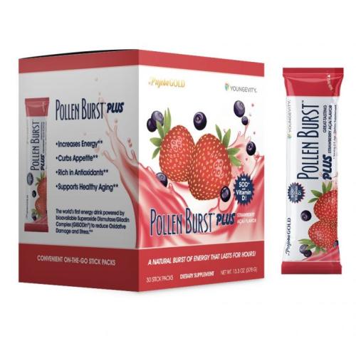Strawberry and açaí flavored energy drink - 30 sac...
